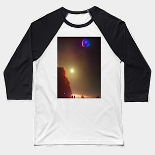 BEAUTIFUL BLUE AND PURPLE PLANET Baseball T-Shirt